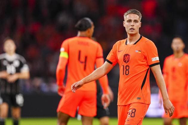 AMSTERDAM , 24-09-2026 , JohanCruyff Arena , season 2026 2027 , UEFA Nations League football , Match between The Netherlands and Germany , picture shows Netherlands player Joey Veerman Netherlands - Germany  x207515839x Copyright: