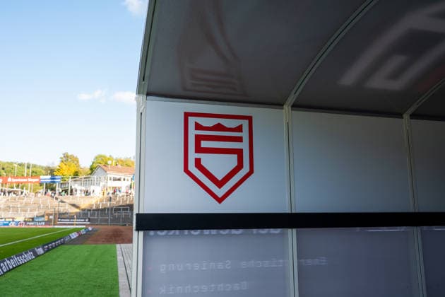 Germany Friendly Match, 2026–2027 Preseason: Sportfreunde Siegen vs. Borussia Mönchengladbach, Thursday, September 24, 2026, Leimbach Stadium, Siegen; cutout, close-up, detail shot, lettering, competition, branding, club logo, Siegen, Leimbach Stadium, Germany Copyright: xOrhanxHabashx
