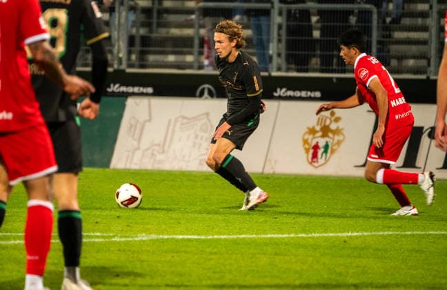 Germany Friendly Match, 2026-2027 Season, Sportfreunde Siegen vs. Borussia Mönchengladbach, Thursday, September 24, 2026, Leimbach Stadium, Siegen; Hugo Bolin of Borussia Mönchengladbach in action, 38 goals, Leimbach Stadium, Siegen, Germany Copyright: xOrhanxHabashx