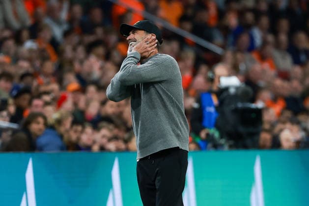 UEFA Nations League Match 26: Netherlands vs. Germany on September 24, 2026, at the Johan Cruyff Arena in Amsterdam; Coach Jürgen Juergen Jurgen Klopp of Germany reacts on the sideline MH