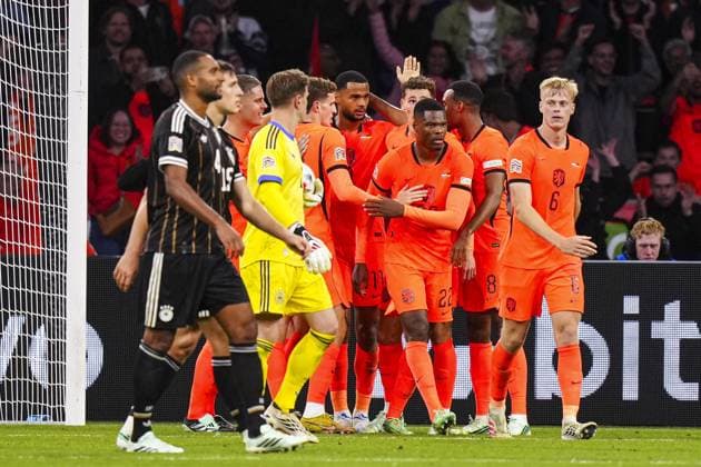 AMSTERDAM , 24-09-2026 , JohanCruyff Arena , season 2026 2027 , UEFA Nations League football , Match between The Netherlands and Germany , picture shows1-1 Netherlands player Cody Gakpo Netherlands - Germany  x207516656x Copyright: