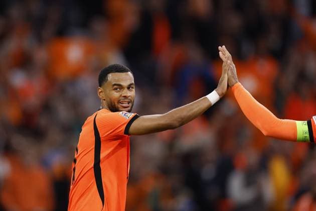 AMSTERDAM - Cody Gakpo of the Netherlands celebrates 1-1 during the UEFA Nations League match between the Netherlands and Germany at the Johan Cruijff ArenA on September 24, 2026 in Amsterdam, the Netherlands. MAURICE VAN STEEN ANP UEFA Nations League 2026 27 xVIxANPxSportx xMauricexvanxSteenxIVx 569980400 originalFilename: 569980400.jpg