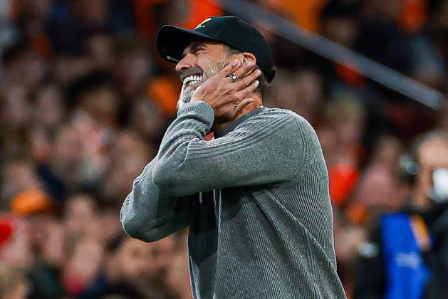 UEFA Nations League Match 26: Netherlands vs. Germany on September 24, 2026, at the Johan Cruyff Arena in Amsterdam; Coach Jürgen Juergen Jurgen Klopp of Germany reacts on the sideline MH