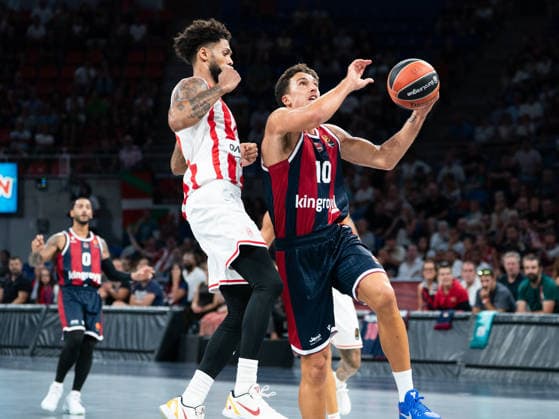 ESP Euroleague: Baskonia vs. Olympiacos BC — Matteo Spagnolo of Baskonia during the Euroleague game between Baskonia and Olympiacos BC, played at Buesa Arena on September 24, 2026, in Vitoria, Spain. VITORIA, Spain. Basketball Copyright: xAgenciaxLOFx
