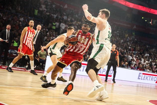 Crvena Zvezda Belgrade v Zalgiris Kaunas - EuroLeague BELGRADE, SERBIA - SEPTEMBER 24: Chima Moneke (95) of Crvena Zvezda Belgrade in action during EuroLeague Basketball Regular Season Round 1 game between Crvena Zvezda Meridianbet Belgrade v Zalgiris Kaunas at Belgrade Arena on September 24, 2026 in Belgrade, Serbia. Filip Stevanovic Anadolu Belgrade Serbia. Editorial use only. Please get in touch for any other usage.  Copyright: x2026xAnadoluxFilipxStevanovicx
