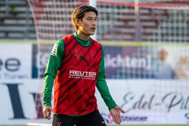 Germany Friendly Match, 2026–2027 Season, Sportfreunde Siegen vs. Borussia Mönchengladbach, Thursday, September 24, 2026, Leimbach Stadium, Siegen; Daiki Hashioka, Borussia Mönchengladbach, age 14, warming up; portrait; individual photo; facial expressions; Siegen; Leimbach Stadium; Germany Copyright: xOrhanxHabashx