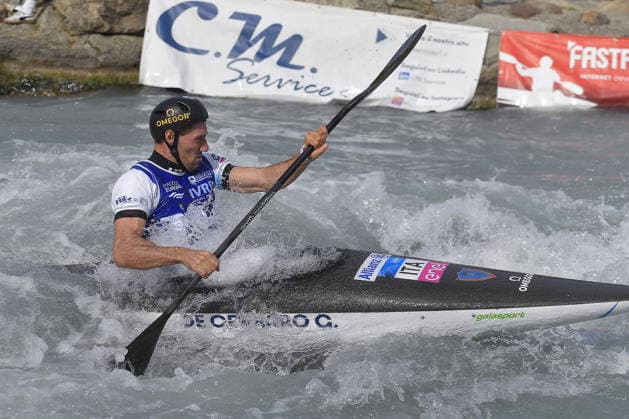 OTHER - Paddle - 2026 Paddle Europe Slalom Championships Photo by IPA ABACAPRESS.COM88932038 - Ivrea, Italy, September 24, 2026 — 2026 Paddle Europe Slalom Championships: Kayak and Canoe Slalom at the Canoe Stadium in Ivrea. Giovanni De Gennaro of Team ITA in action during the 2026 Paddle Europe Slalom Championships Men s Kayak Teams Final Ivrea Italy  Copyright: xIPAxSport ABACAx
