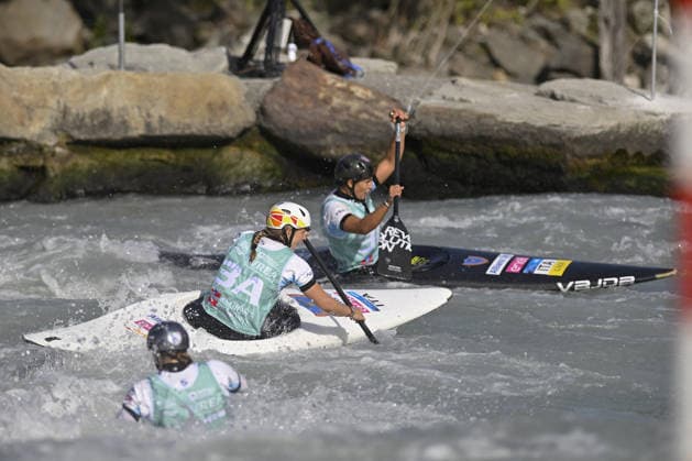 OTHER - Paddle - 2026 Paddle Europe Slalom Championships Photo by IPA ABACAPRESS.COM88932325 - Ivrea, Italy, September 24, 2026—Paddle Europe Slalom Championships 2026: Kayak and Canoe Slalom at Canoe Stadium Ivrea—Elena BORGHI, Marta Bertoncelli, Elena Micozzi Team ITA in action during the 2026 Paddle Europe Slalom Championships Women’s Canoe Teams Final Ivrea Italy  Copyright: xIPAxSport ABACAx