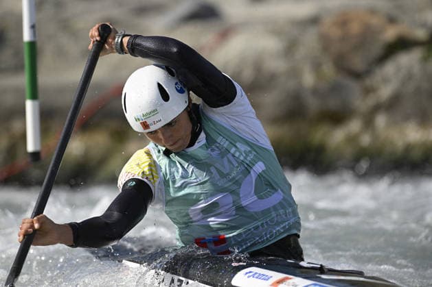 OTHER - Paddle - 2026 Paddle Europe Slalom Championships Photo by IPA ABACAPRESS.COM88932321 - Ivrea, Italy, September 24, 2026 — 2026 Paddle Europe Slalom Championships: Kayak and Canoe Slalom at the Canoe Stadium in Ivrea. Klara OLAZABAL of Team ESP in action during the 2026 Paddle Europe Slalom Championships Women s Canoe Teams Final Ivrea Italy  Copyright: xIPAxSport ABACAx