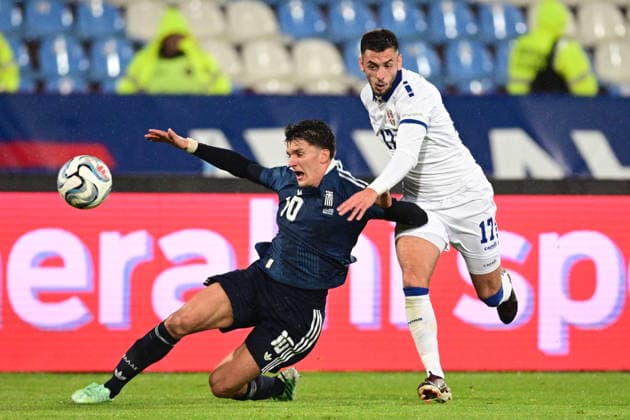 UEFA Nations League - Serbia vs Greece - Christos Tzolis of Greece in action during the UEFA Nations League group A2 matchday 1 soccer match between Serbia and Greece held at Stadion Rajko MitiÄ‡ in Belgrade, Serbia, 25 September 2026. IMAGO ONE INCH PRODUCTIONS BELGRADE SERBIA Copyright: xONExINCHxPRODUCTIONSx 7097687