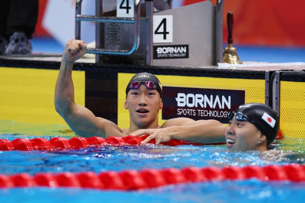 (L to R) Shin Ohashi, Ippei Watanabe (JPN), SEPTEMBER 24, 2026 - Swimming : Men s 200m Breaststroke Final at Tokyo Aquatics Centre during the Asian Games Aichi-Nagoya 2026 in Tokyo, Japan. Noxthirdxpartyxsales  aflo_350532919 NaokixMoritax