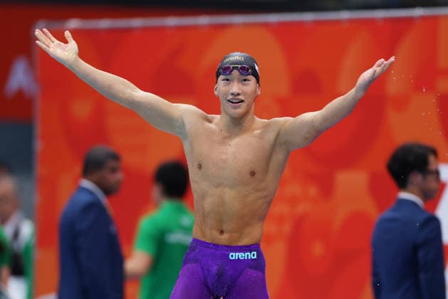 Shin Ohashi (JPN), SEPTEMBER 24, 2026 - Swimming : Men s 200m Breaststroke Final at Tokyo Aquatics Centre during the Asian Games Aichi-Nagoya 2026 in Tokyo, Japan. Noxthirdxpartyxsales  aflo_350532924 NaokixMoritax
