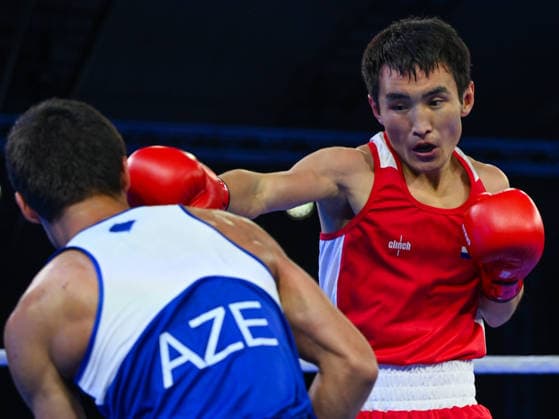 2026 European Boxing Elite Championship Sofia SOFIA, BULGARIA - SEPTEMBER 24: Bair Batlaev (Red) of Russia and Subhan Mamedov (Blue) of Azerbaijan during the Elite Men s 50kg Final match at the 2026 European Boxing Elite Championships at the Asics Arena Sports Hall in Sofia, Bulgaria, on September 24, 2026. Sofia Bulgaria  Copyright: xArturxWidakx originalFilename:widak-2026euro260924_npqN7.jpg