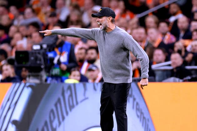 KLOPP Juergen, Head Coach of Team Germany, UEFA Nations League 2026–2027, Netherlands vs. Germany 1–1 on September 24, 2026, in Amsterdam. DFL regulations prohibit any use of photographs as image sequences and or quasi-video. Copyright: xLacixPerenyix