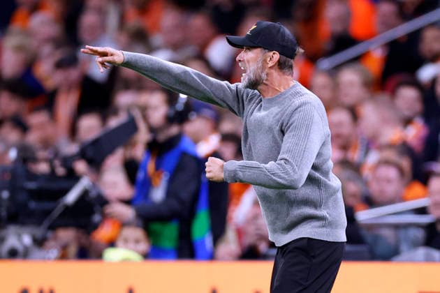 KLOPP Juergen, Head Coach of Team Germany, UEFA Nations League 2026–2027, Netherlands vs. Germany 1–1 on September 24, 2026, in Amsterdam. DFL regulations prohibit any use of photographs as image sequences and or quasi-video. Copyright: xLacixPerenyix