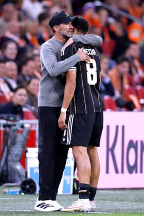 KLOPP, Jürgen, head coach of Team Germany, during the substitution of goal scorer NMECHA, Felix, in the 2026–2027 UEFA Nations League match between the Netherlands and Germany (1–1) on September 24, 2026, in Amsterdam. DFL regulations prohibit any use of photographs as IMAGE SEQUENCES and or QUASI-VIDEO Copyright: xLacixPerenyix