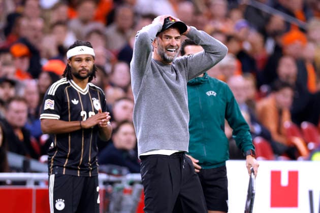 KLOPP Juergen, Head Coach of Team Germany, UEFA Nations League 2026–2027, Netherlands vs. Germany 1–1 on September 24, 2026, in Amsterdam. DFL regulations prohibit any use of photographs as image sequences and or quasi-video. Copyright: xLacixPerenyix