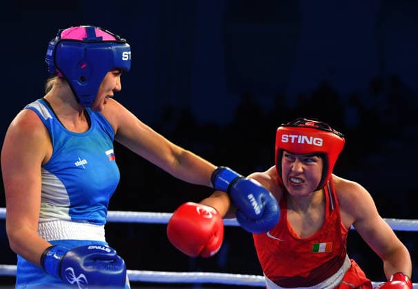 2026 European Boxing Elite Championships in Sofia Lisa O Rourke of Ireland (Red) and Anastasia Demurchian of Russia compete in the Women s 80kg final boxing bout at the 2026 European Boxing Elite Championships at Asics Arena in Sofia, Bulgaria on September 24, 2026. Sofia Bulgaria  Copyright: xMatrixxImagesx xVassilxDonevx