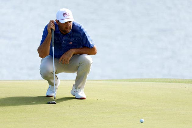 MEDINAH, IL - SEPTEMBER 24: Scottie Scheffler of the United States reads a putt on No. 12 during the opening four ball session of the Presidents Cup, September 24, 2026, at Medinah Country Club in Medinah, Illinois. (Photo by Matthew Maxey Icon Sportswire) GOLF: SEP 24 Presidents Cup EDITORIAL USE ONLY Icon260924106