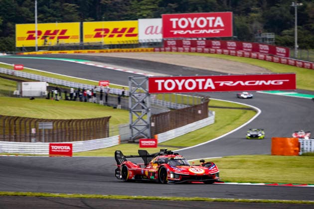 FIA WEC - 6 HOURS OF FUJI 2026 51 CALADO James (gbr), GIOVINAZZI Antonio (ita), PIER GUIDI Alessandro (ita), Ferrari AF Corse, Ferrari 499P 51, Hypercar, action during the 6 Hours of Fuji 2026, 6th round of the 2026 FIA World Endurance Championship, from September 25 to 27, 2026 on the Fuji Speedway in Oyama, Shizuoka, Japan - OyamaJapan  Copyright: xJULIENxDELFOSSEx