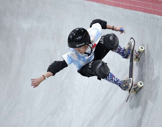 (260925) -- NAGOYA, Sept. 25, 2026 -- Cao Shiqi of China competes during the women s park final of skateboarding at the 20th Asian Games Aichi-Nagoya 2026 in Tokoname of Aichi Prefecture, Japan, Sept. 25, 2026. ) (SP)JAPAN-NAGOYA-ASIAN GAMES-SKATEBOARDING-WOMEN S PARK-FINAL LongxLei 