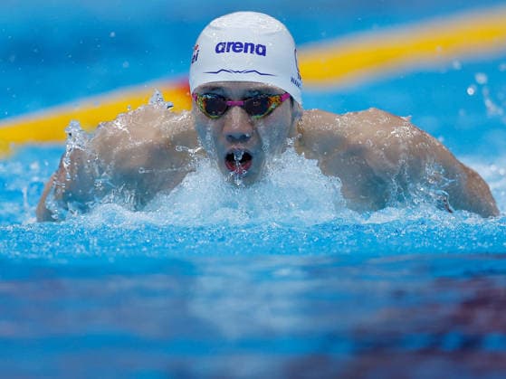 (260925) -- TOKYO, Sept. 25, 2026 -- Wang Kuan-hung of Chinese Taipei competes during the men s 200m butterfly heat of swimming at the 20th Asian Games Aichi-Nagoya 2026 in Tokyo, Japan, Sept. 25, 2026. ) (SP)JAPAN-TOKYO-ASIAN GAMES-SWIMMING-MEN S 200M BUTTERFLY-HEAT WuxZhizun 