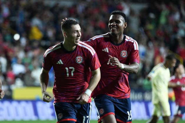 Costa Rica national team, Nationalteam against Curacao National Team. 2026 2027 Concacaf Nations League A match. Costa Rica National Team goal celebration, scored by striker Carlos Mora (17), during the match played between the National Teams of Costa Rica and Curacao. 2026 2027 Concacaf Nations League League A, Group A. 24.09.26. Ricardo Saprissa Stadium, Tibas, San Jose, Costa Rica. Photo Jose Campos PMEimages San Jose San Jose Costa Rica Copyright: xJosexCamposx xPMEimagesx