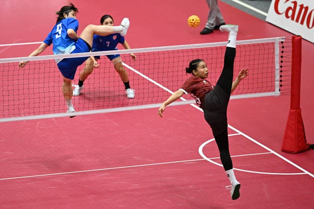 Kayo Togami (JPN), SEPTEMBER 25, 2026 - Sepaktakraw : Women s Team Regu Bronze Medal Match at Nagoya City Mizuho Park Gymnasium during the Asian Games Aichi-Nagoya 2026 in Aichi, Japan. Noxthirdxpartyxsales  aflo_350757931 KenjiroxMatsuox