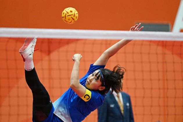 Chinatsu Izawa (JPN), SEPTEMBER 25, 2026 - Sepaktakraw : Women s Team Regu Bronze Medal Match at Nagoya City Mizuho Park Gymnasium during the Asian Games Aichi-Nagoya 2026 in Aichi, Japan. Noxthirdxpartyxsales  aflo_350758010 KenjiroxMatsuox