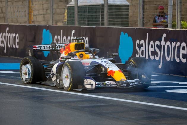 AZERBAIJAN, BAKU - SEPTEMBER 24, 2026: Racing Bulls driver Arvid Lindblad is seen after an accident during the 2026 Formula One Azerbaijan Grand Prix at the Baku City Circuit. Danil Aikin TASS  98248962