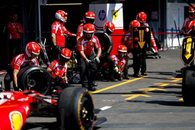 F1 - AZERBAIJAIN GRAND PRIX 2026 Scuderia Ferrari pit stop practice during the 2026 Formula 1 Azerbaijan Grand Prix, 15th round of the 2026 Formula One World Championship, WM, Weltmeisterschaft from September 24 to 26, 2026 on the Baku City Circuit, in Baku, Azerbaijan - BakuAzerbaijan  Copyright: xDPPIx
