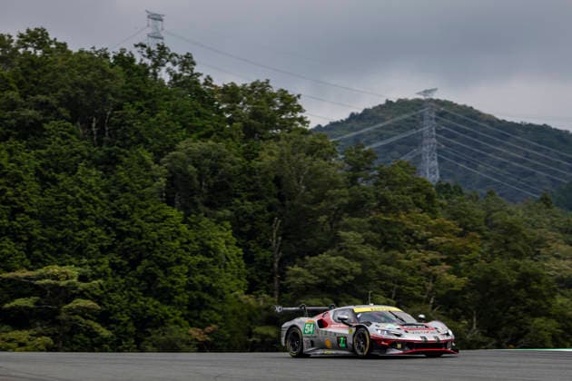 FIA WEC - 6 HOURS OF FUJI 2026 54 CASTELLACCI Francesco (ita), FLOHR Thomas (sui), RIGON Davide (ita), Vista AF Corse, Ferrari 296 GT3 Evo 54, LM GT3, action during the 6 Hours of Fuji 2026, 6th round of the 2026 FIA World Endurance Championship, from September 25 to 27, 2026 on the Fuji Speedway in Oyama, Shizuoka, Japan - OyamaJapan  Copyright: xJULIENxDELFOSSEx