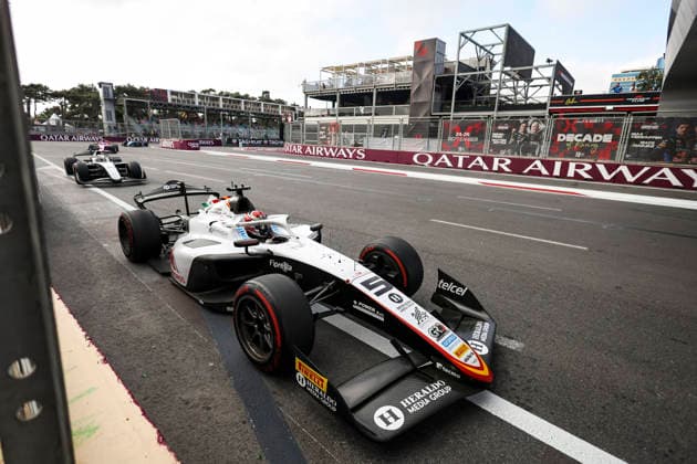 AUTO - FORMULA 2 2026 - BAKU 05 LEON Noel (mex), Campos Racing, Dallara F2 2024, action during the 12th round of the 2026 FIA Formula 2 Championship from September 24 to 26, 2026 on the Baku City Circuit, in Baku, Azerbaijan - BakuAzerbaijan  Copyright: xXavixBonillax