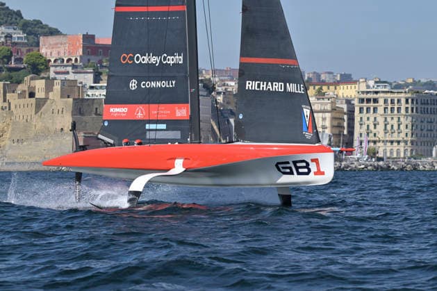 2026 Americas Cup Preliminary Regatta Sailing Day 1 Sep 24th 24th Sep 2026; Race Village, Naples, Italy; Americas Cup Preliminary Regatta Sailing Day 1; GB1 Team Naples Campania Italy Copyright: xRobertoxRamacciax