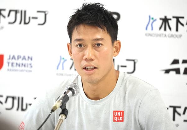 September 25, 2026, Tokyo, Japan - Japanese tennis player Kei Nishikori speaks before press for the Japan Open tennis tournament at the Ariake Coliseum in Tokyo on Friday, September 25, 2026. Nishikori will close his professional carrier after this season. (photo by Yoshio Tsunoda AFLO) Noxthirdxpartyxsales  0867801650st YoshioxTsunodax