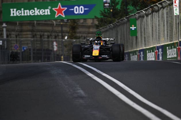F1 - AZERBAIJAIN GRAND PRIX 2026 03 VERSTAPPEN Max (nld), Red Bull Racing Ford RB22, action during the 2026 Formula 1 Azerbaijan Grand Prix, 15th round of the 2026 Formula One World Championship, WM, Weltmeisterschaft from September 24 to 26, 2026 on the Baku City Circuit, in Baku, Azerbaijan - BakuAzerbaijan  Copyright: xDPPIx