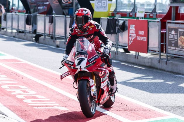 Iker Lecuona of Aruba.it Racing - Ducati with Ducati Panigale V4R seen during Free Practice 1 of SBK Round 10 EICMA Italian Round. Cremona Italy Copyright: xBEAUTIFULxSPORTS Carabellix