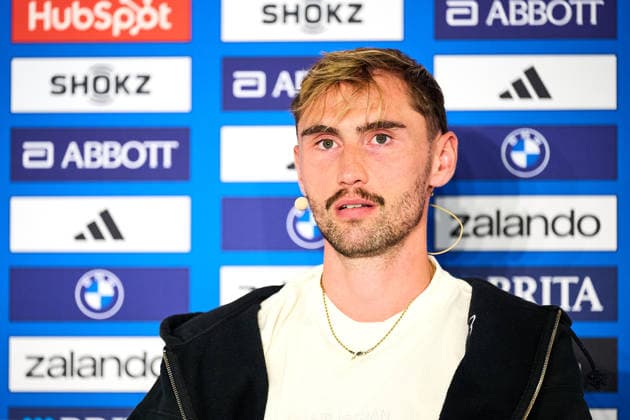 Aaron Bienenfeld, GER, Press Conference, 2026 BMW Berlin Marathon, Top Men s Runners, September 25, 2026 GER, Press Conference, 2026 BMW Berlin Marathon, Top Men s Runners, September 25, 2026 Berlin Copyright: xEibner-Pressefotox xClaudiusxRauchx EP_CRH
