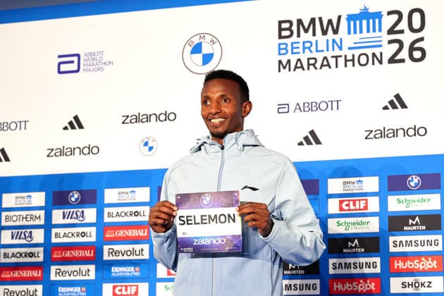 Selemon Barega, GER, Press Conference, 2026 BMW Berlin Marathon, Top Men s Runners, September 25, 2026 GER, Press Conference, 2026 BMW Berlin Marathon, Top Men s Runners, September 25, 2026, Berlin Copyright: xClaudiusxRauch,xEibner-Pressefotox xClaudiusxRauchx EP_CRH