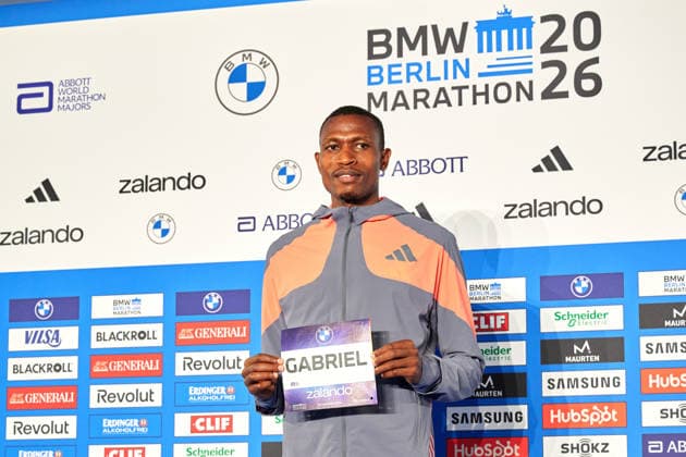 Gabriel Geay, GER, Press Conference, 2026 BMW Berlin Marathon, Top Men s Runners, September 25, 2026, GER, Press Conference, 2026 BMW Berlin Marathon, Top Men s Runners, September 25, 2026, Berlin Copyright: xClaudiusxRauch,xEibner-Pressefotox xClaudiusxRauchx EP_CRH