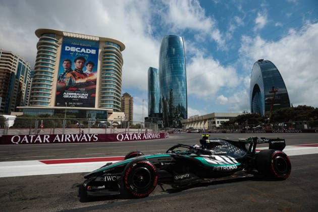 F1 - AZERBAIJAIN GRAND PRIX 2026 12 KIMI ANTONELLI Andrea (ita), Mercedes AMG F1 Team W17, action during the 2026 Formula 1 Azerbaijan Grand Prix, 15th round of the 2026 Formula One World Championship, WM, Weltmeisterschaft from September 24 to 26, 2026 on the Baku City Circuit, in Baku, Azerbaijan - BakuAzerbaijan  Copyright: xEricxAlonsox