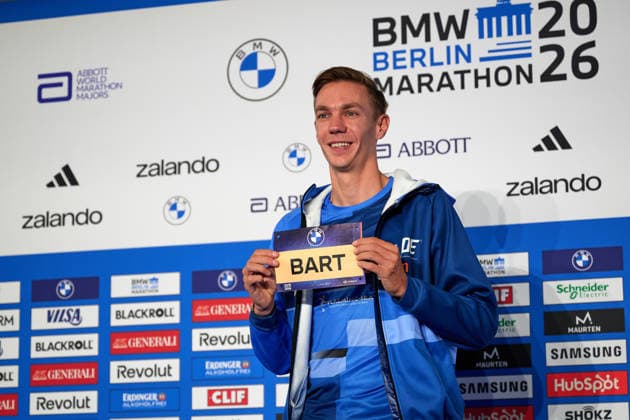 Bart Swings, 9-time inline skating champion, GER, press conference, 2026 BMW Berlin Marathon, top male runners, September 25, 2026, GER, press conference, 2026 BMW Berlin Marathon, top male runners, September 25, 2026, Berlin Copyright: xClaudiusxRauch,xEibner-Pressefotox xClaudiusxRauchx EP_CRH