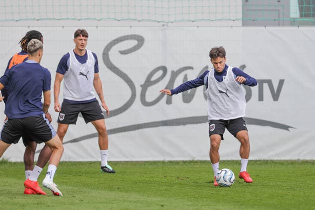 SOCCER - NL, AUT vs KOS VIENNA,AUSTRIA,25.SEP.26 - SOCCER - UEFA Nations League, group stage, OEFB international match, Länderspiel, Nationalmannschaft Austria vs Kosovo, preview, training team AUT. Image shows Sascha Horvath (AUT).  GEPAxpictures xDavidxBitzan