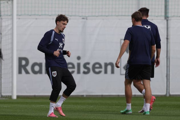 SOCCER - NL, AUT vs KOS VIENNA,AUSTRIA,25.SEP.26 - SOCCER - UEFA Nations League, group stage, OEFB international match, Länderspiel, Nationalmannschaft Austria vs Kosovo, preview, training team AUT. Image shows David Affengruber (AUT).  GEPAxpictures xDavidxBitzan