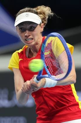 Spain Cristina Bucsa pictured in action during the tennis match between Cristina Bucsa of Spain and Linda Noskova of Czech Republic in the Semi Finals of the Billie King Cup tournament, on Friday 25 September 2026 in Shenzhen, China. VIRGINIExLEFOUR  x187788331x