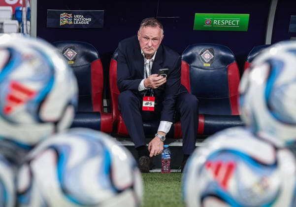 UEFA Nations League Group Stage, Boris Paitchadze Dinamo Arena, Tbilisi, Georgia 25 9 2026 Georgia vs Northern Ireland Northern Ireland manager Micheal O™Neill ahead of the match Micheal O™Neill ahead of the match 25 9 2026  Copyright: xx Georgia v N Ireland_013