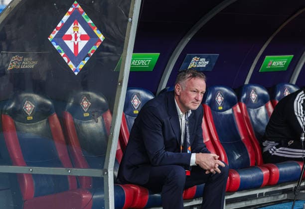 UEFA Nations League Group Stage, Boris Paitchadze Dinamo Arena, Tbilisi, Georgia 25 9 2026 Georgia vs Northern Ireland Northern Ireland manager Micheal O™Neill ahead of the match Micheal O™Neill ahead of the match 25 9 2026  Copyright: xx Georgia v N Ireland_018