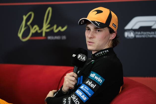 F1 - AZERBAIJAIN GRAND PRIX 2026 PIASTRI Oscar (aus), McLaren F1 Team MCL40, portrait press conference, PK, Pressekonferenz during the 2026 Formula 1 Azerbaijan Grand Prix, 15th round of the 2026 Formula One World Championship, WM, Weltmeisterschaft from September 24 to 26, 2026 on the Baku City Circuit, in Baku, Azerbaijan - BakuAzerbaijan  Copyright: xEricxAlonsox