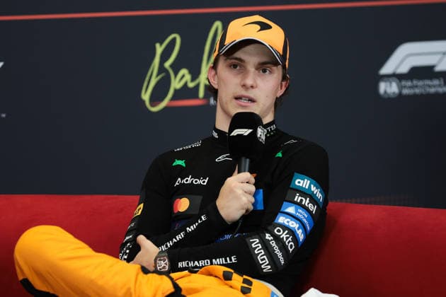 F1 - AZERBAIJAIN GRAND PRIX 2026 PIASTRI Oscar (aus), McLaren F1 Team MCL40, portrait press conference, PK, Pressekonferenz during the 2026 Formula 1 Azerbaijan Grand Prix, 15th round of the 2026 Formula One World Championship, WM, Weltmeisterschaft from September 24 to 26, 2026 on the Baku City Circuit, in Baku, Azerbaijan - BakuAzerbaijan  Copyright: xEricxAlonsox