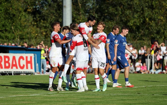 September 25, 2026 VfB Stuttgart 1 FC Heidenheim Germany, Weinstadt, September 25, 2026, Soccer, Bundesliga, 2026–2027 season, Friendly match, VfB Stuttgart vs. FC Heidenheim, Atakan Karazor, VfB Stuttgart, celebration, goal, 1–0, Karazor